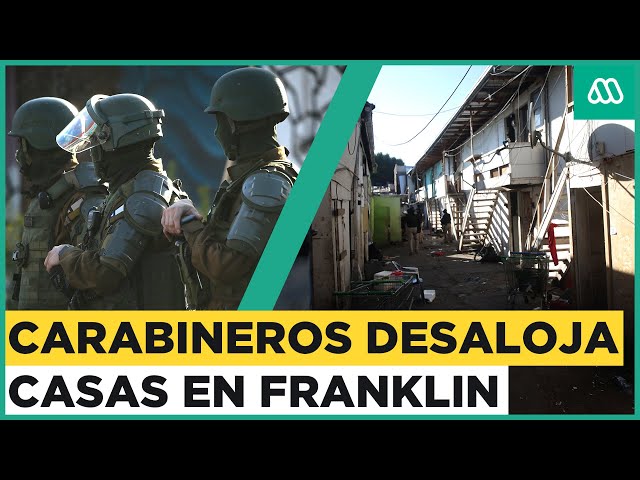⁣Operativo de desalojos en Santiago Centro: Barrio Franklin es intervenido por Carabineros