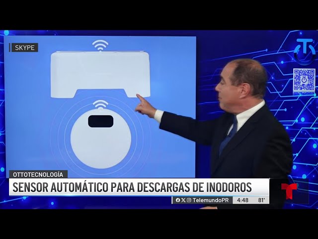 Sensor automático que descarga inodoros