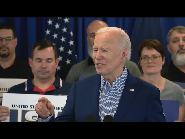 ⁣Presidential race heating up as Biden campaigns, Trump appears in court