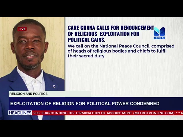 Exploitation of religion for political power condemned
