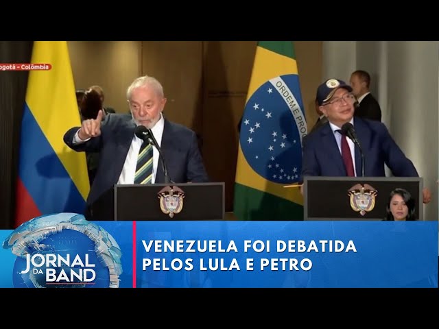 Venezuela foi debatida pelos presidentes Lula e Petro na Colômbia | Jornal da Band