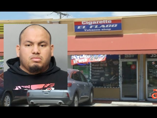 ⁣Arrestan a un hombre que intentó robar una tienda de cigarrillos en Hialeah