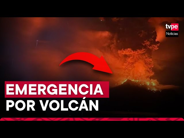 ⁣Cientos de evacuados por la erupción de un volcán en Indonesia
