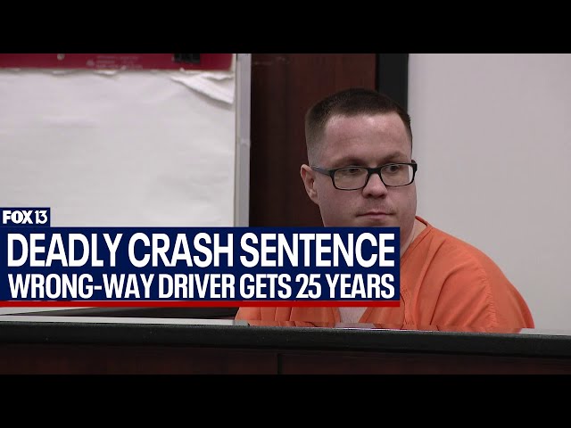 Man gets 25 years for fiery wrong-way crash