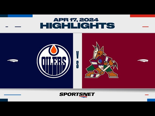 ⁣NHL Highlights | Oilers vs. Coyotes - April 17, 2024