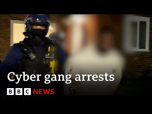 ⁣Police bust cyber gang accused of fraud worldwide | BBC News