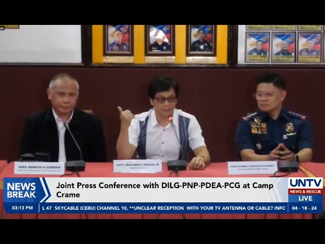 ⁣Joint Press Conference with DILG-PNP-PDEA-PCG at Camp Crame | April 18, 2024