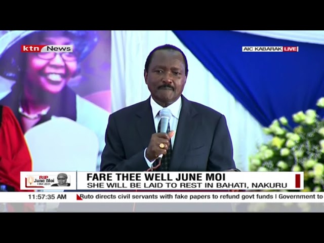 ⁣Fare thee well June: Kalonzo tribute to June Moi