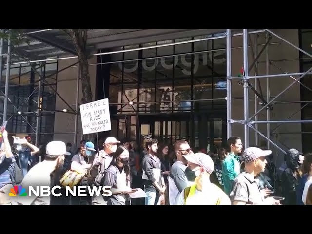 Google workers in New York protest over company's billion-dollar contract with Israel