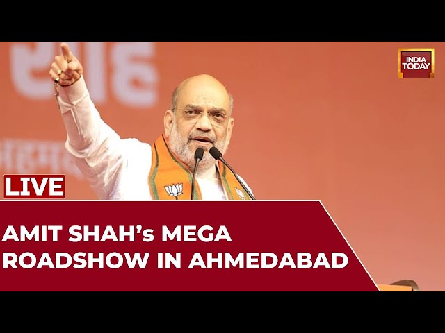 LIVE | HM Amit Shah Holds Mega Roadshow In Ahmedabad |  Lok Sabha Polls Live Updates
