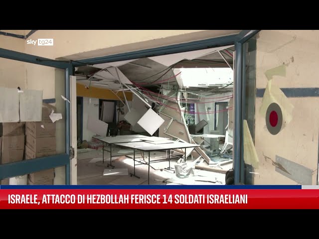 ⁣Israele, attacco di Hezbollah ferisce 14 soldati israeliani