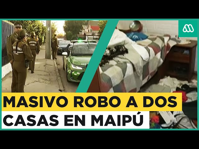 ⁣Delincuentes ingresan a dos casas y realizan masivo robo en Maipú