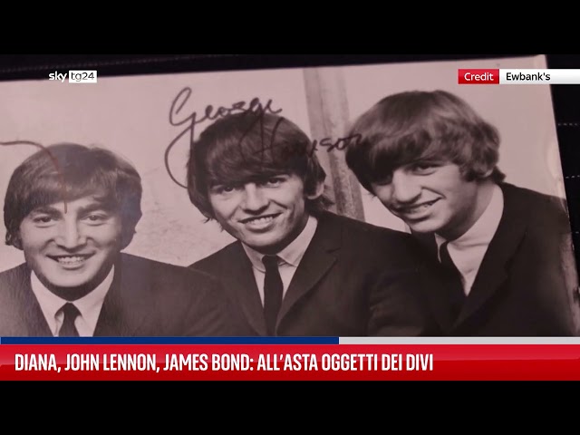 ⁣Diana, John Lennon, James Bond: all’asta oggetti dei divi