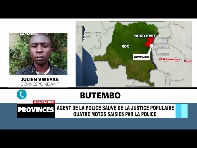 ⁣BUTEMBO : agent de la police sauvé de la justice populaire quatre motos saisies par la police