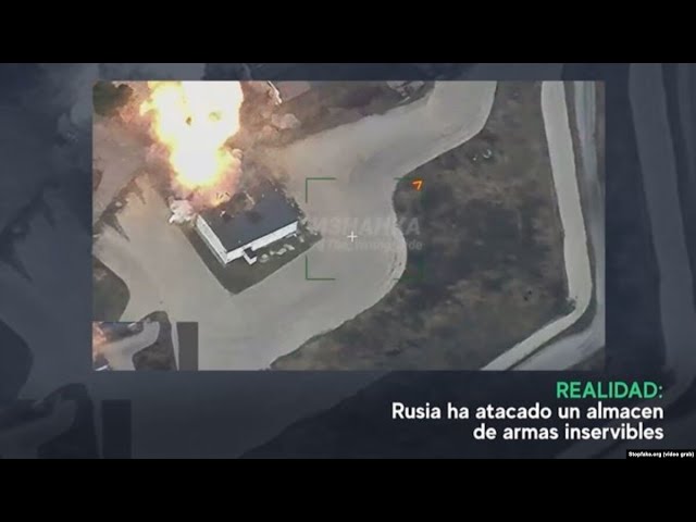 ⁣Falso: Un misil ruso “destruye” 32 obuses de las FFAA ucranianas
