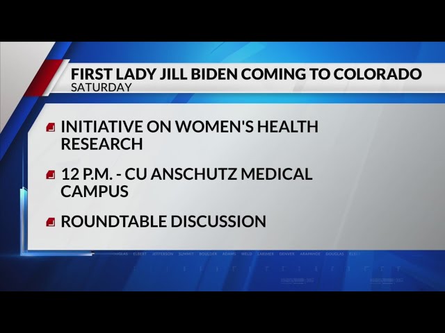First lady Jill Biden to visit Colorado for women’s health discussion