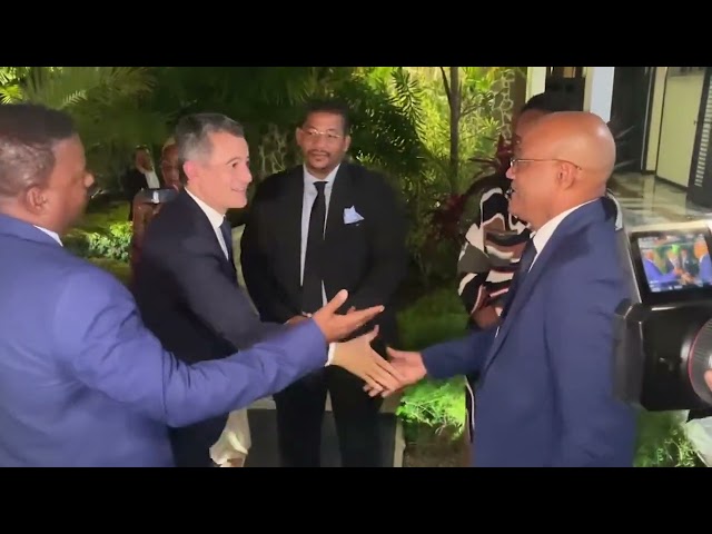 Le ministre de l’Intérieur et de l’Outre-Mer, Darmanin et Guévenoux rencontre Guy Losbar
