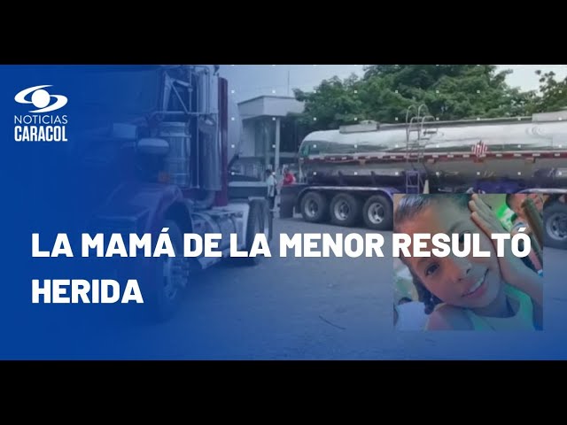 ⁣Ciudadanos en Barrancabermeja bloquean una vía por la muerte de una niña arrollada por carrotanque