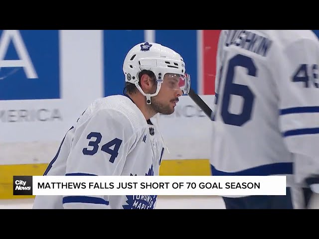 "I wanted it" Leafs' Matthews on 70-goal season