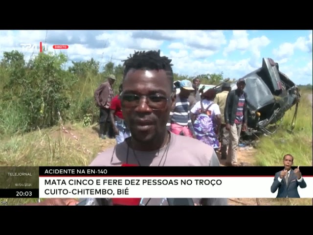 Acidente na EN-140 mata cinco e fere dez pessoas no troço Cuito-Chitembo, Bié