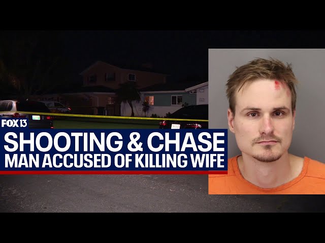 Man accused of shooting wife and chasing ambulance