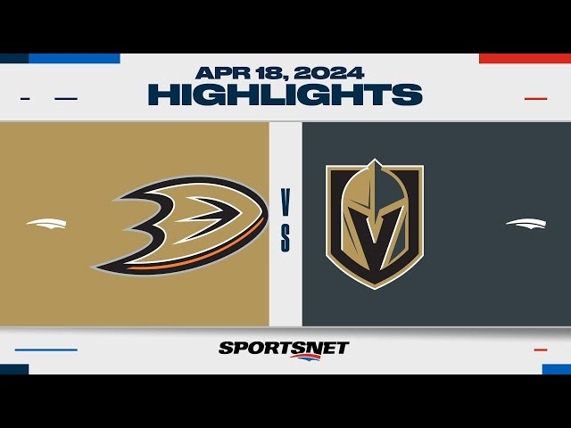 ⁣NHL Highlights | Ducks vs. Golden Knights - April 19, 2024