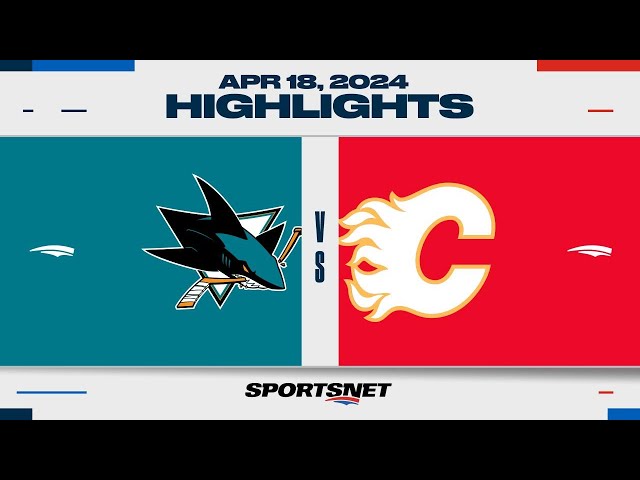 ⁣NHL Highlights | Sharks vs. Flames - April 18, 2024