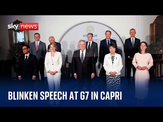 Watch live: US Secretary of State Antony Blinken holds a briefing at the G7 Foreign Ministers Summit