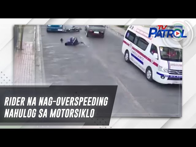 ⁣Rider na nag-overspeeding nahulog sa motorsiklo | TV Patrol