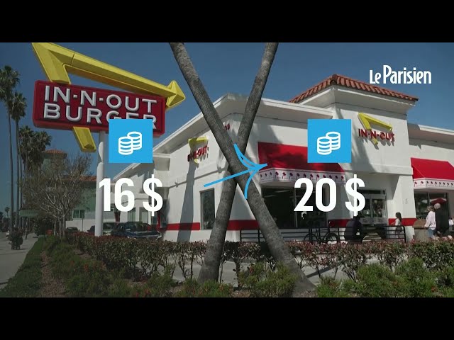 ⁣Californie : le salaire minimum augmente, les chaînes font monter le prix des burgers