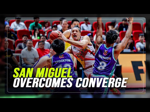 ⁣PBA: Massive 3rd quarter boosts San Miguel to victory over Converge | ABS-CBN News
