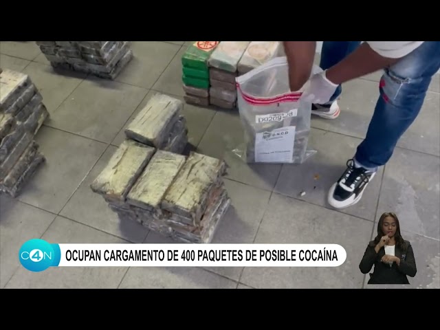 ⁣Ocupan cargamento de 400 paquetes de posible cocaina