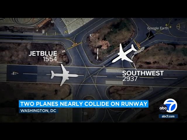 ⁣2 planes narrowly miss colliding at Washington’s Reagan National Airport