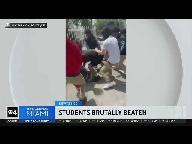 ⁣2 teens brutally attacked near SLAM! Miami charter school