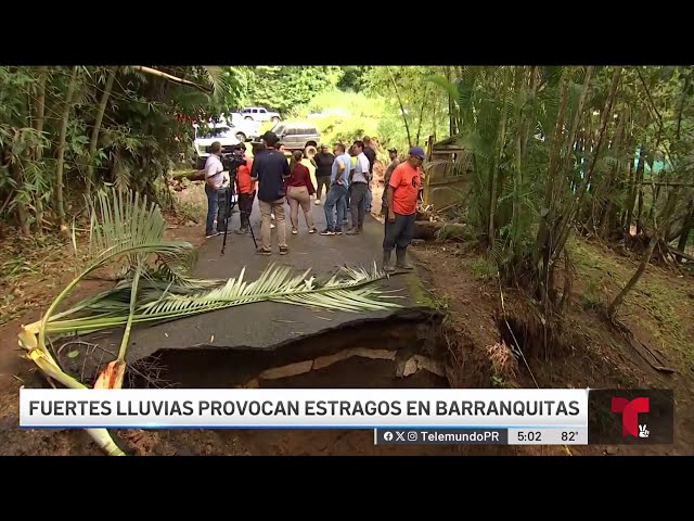 Intensas lluvias provocan estragos en Barranquitas