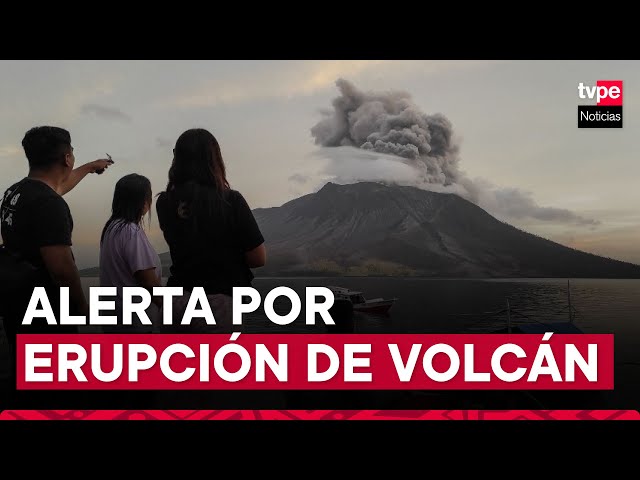 ⁣Volcan Ruang entra nuevamente en erupción
