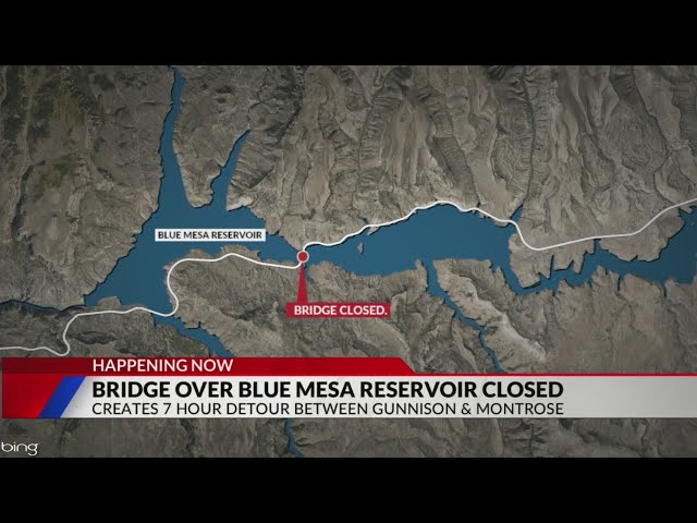 Highway bridge in Colorado closed due to crack found over reservoir