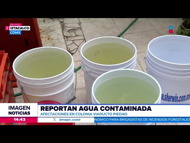 ⁣Vecinos de Iztacalco reportan agua contaminada