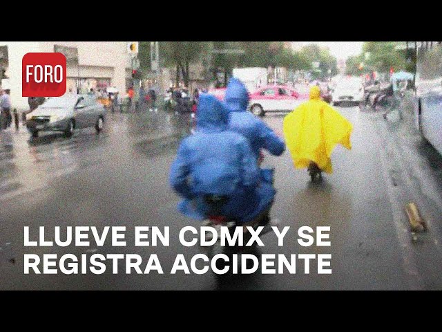 ⁣Lluvia provoca accidentes en CDMX - Las Noticias