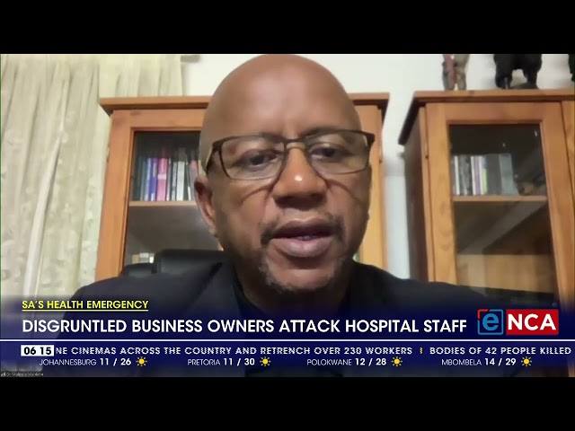 Disgruntled business owners attack hospital stuff