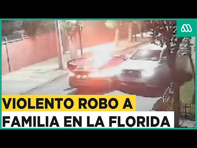 Familia es víctima de robo en La Florida: Delincuentes chocaron con carabineros en su escape