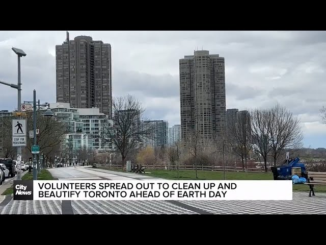⁣Volunteers spread out to clean up, beautify Toronto ahead of Earth Day