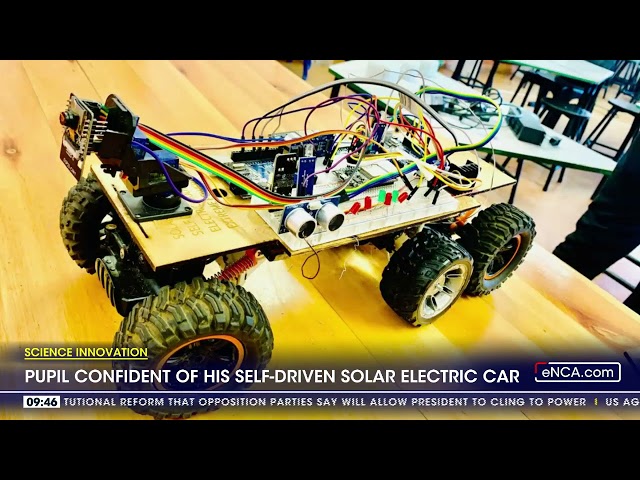⁣Pupil confident of his self driven solar electric car