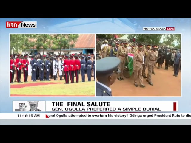 ⁣Pres. Ruto arrives at Gen. Ogolla's finale salute