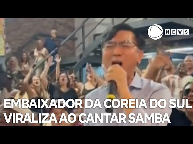 ⁣Embaixador da Coreia do Sul viraliza ao cantar samba