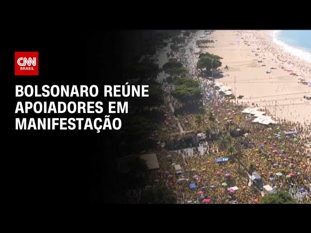 ⁣Bolsonaro reúne apoiadores em manifestação | AGORA CNN