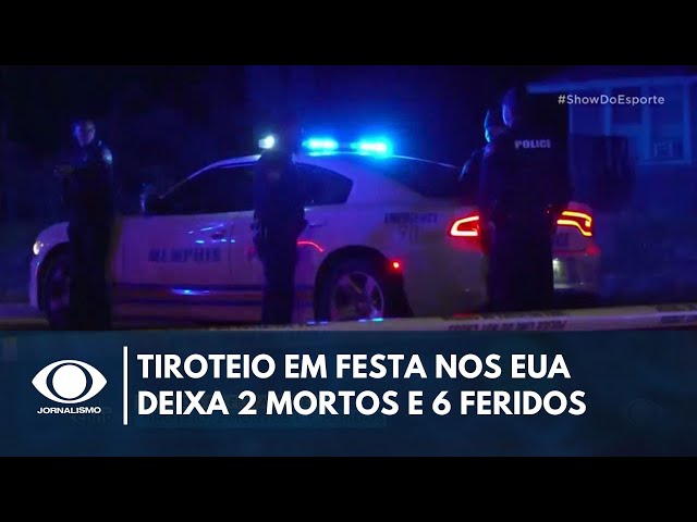 Tiroteio em festa nos EUA deixa 2 mortos e 6 feridos