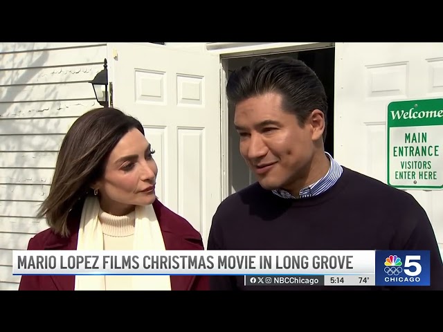 ⁣Excitement builds for Mario Lopez Christmas movie in suburban Long Grove