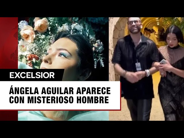 ⁣Ángela Aguilar aparece con misterioso hombre en Premios Platino