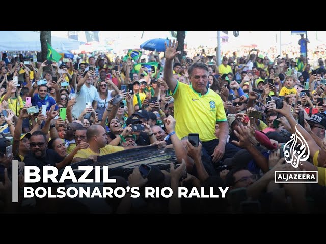 ⁣Brazil’s Bolsonaro supporters rally in Rio and laud Elon Musk
